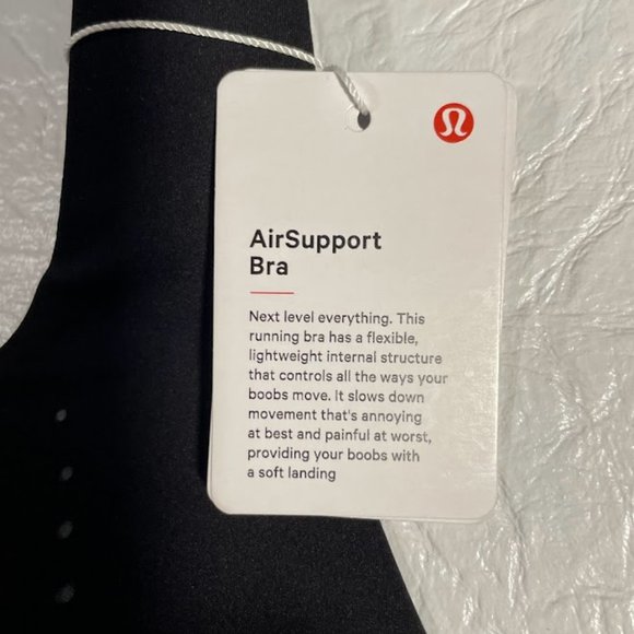 NEW Lululemon Air Support High Support Bra Size 34D Black Crisscross Back Straps - Picture 13 of 13
